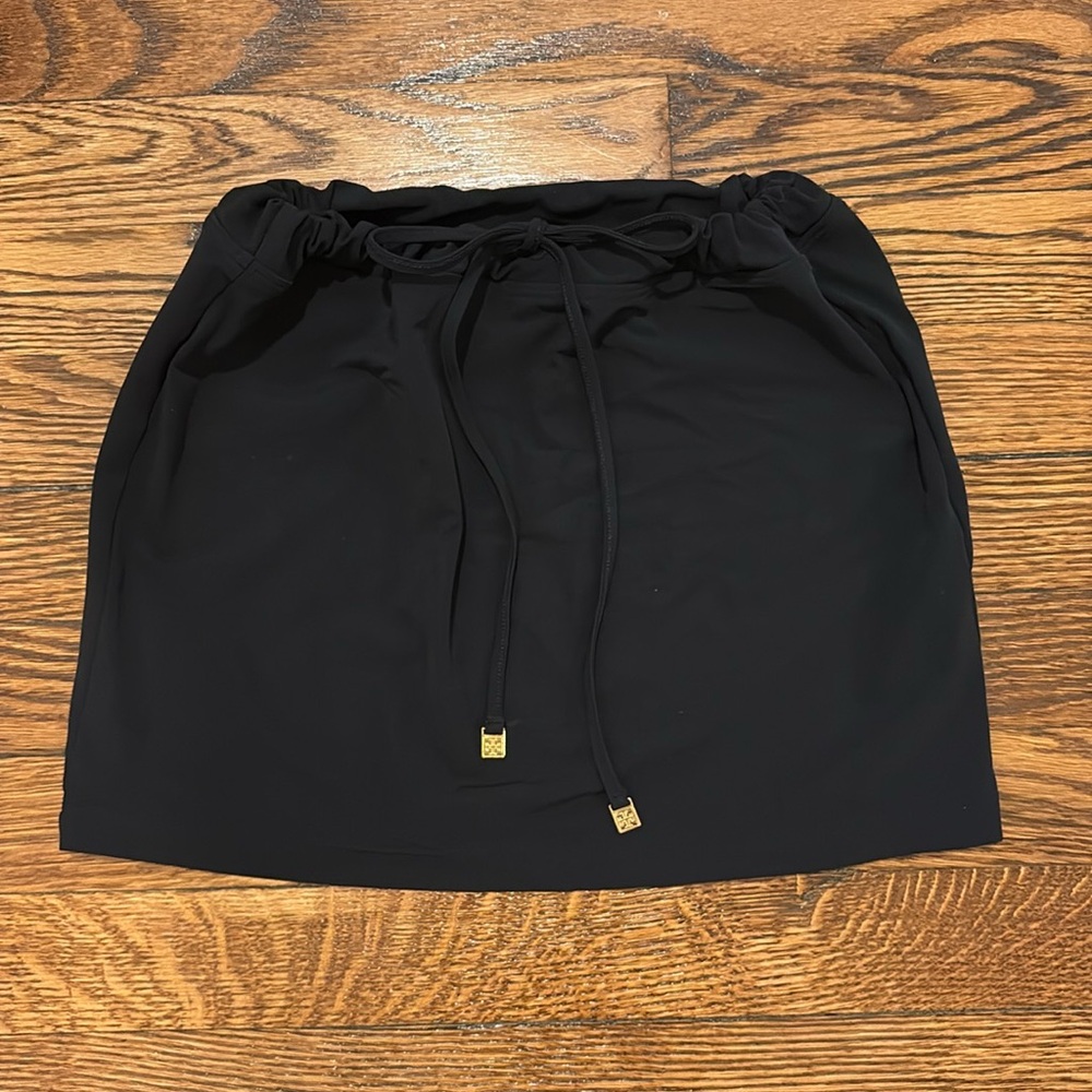 Tory Burch black swim cover-up skirt